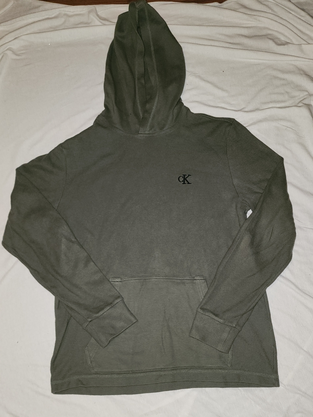 Calvin Klein Olive Hoodie with CK Chest Logo